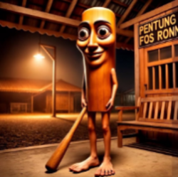 Tung Tung Tung Sahur wooden bat character, the $TRIPLET memecoin mascot